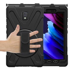 Shockproof Colorful Silicone + PC Protective Case with Holder & Shoulder Strap & Hand Strap