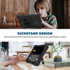 Shockproof Colorful Silicone + PC Protective Case with Holder & Shoulder Strap & Hand Strap