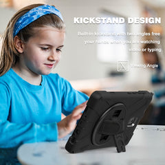 Shockproof Colorful Silicone + PC Protective Case with Holder & Shoulder Strap & Hand Strap