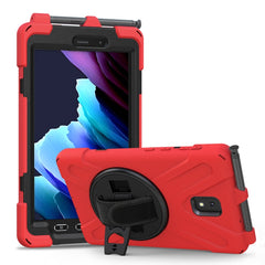 Shockproof Colorful Silicone + PC Protective Case with Holder & Shoulder Strap & Hand Strap, For Lenovo Tab M8 (2020) TB-8705F 8.0 inch, For Samsung Galaxy Tab active 3 T570 / T575 8.0