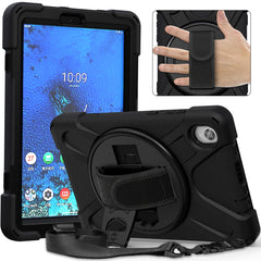 Shockproof Colorful Silicone + PC Protective Case with Holder & Shoulder Strap & Hand Strap, For Lenovo Tab M8 (2020) TB-8705F 8.0 inch, For Samsung Galaxy Tab active 3 T570 / T575 8.0