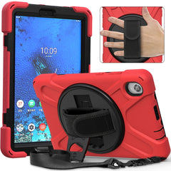 Shockproof Colorful Silicone + PC Protective Case with Holder & Shoulder Strap & Hand Strap, For Lenovo Tab M8 (2020) TB-8705F 8.0 inch, For Samsung Galaxy Tab active 3 T570 / T575 8.0