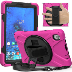 Shockproof Colorful Silicone + PC Protective Case with Holder & Shoulder Strap & Hand Strap, For Lenovo Tab M8 (2020) TB-8705F 8.0 inch, For Samsung Galaxy Tab active 3 T570 / T575 8.0