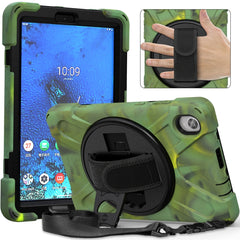 Shockproof Colorful Silicone + PC Protective Case with Holder & Shoulder Strap & Hand Strap, For Lenovo Tab M8 (2020) TB-8705F 8.0 inch, For Samsung Galaxy Tab active 3 T570 / T575 8.0