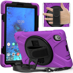 Shockproof Colorful Silicone + PC Protective Case with Holder & Shoulder Strap & Hand Strap, For Lenovo Tab M8 (2020) TB-8705F 8.0 inch, For Samsung Galaxy Tab active 3 T570 / T575 8.0