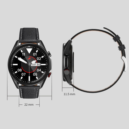 M98 1.28 inch IPS Color Screen IP67 Waterproof Smart Watch, Support Sleep Monitor / Heart Rate Monitor / Bluetooth Call, Style:Leather Strap, Leather Strap(Silver), Leather Strap(Black)