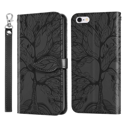 Life of Tree Embossing Pattern Horizontal Flip Leather Case with Holder & Card Slot & Wallet & Photo Frame & Lanyard, For iPhone 6 & 6s, For iPhone 6 Plus & 6s Plus, For iPhone 8 & 7, For iPhone 8 Plus & 7 Plus