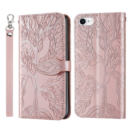 Life of Tree Embossing Pattern Horizontal Flip Leather Case with Holder & Card Slot & Wallet & Photo Frame & Lanyard, For iPhone 6 & 6s, For iPhone 6 Plus & 6s Plus, For iPhone 8 & 7, For iPhone 8 Plus & 7 Plus