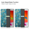 For iPad 10.2 Colored Drawing Horizontal Flip Leather Case with Three-folding Holder & Sleep / Wake-up Function, For iPad 10.2 TPU