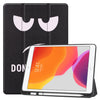 For iPad 10.2 Colored Drawing Horizontal Flip Leather Case with Three-folding Holder & Sleep / Wake-up Function, For iPad 10.2 TPU