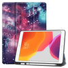 For iPad 10.2 Colored Drawing Horizontal Flip Leather Case with Three-folding Holder & Sleep / Wake-up Function, For iPad 10.2 TPU