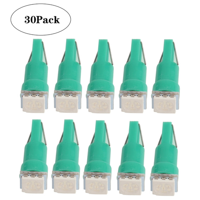 30 PCS T5 1LED SMD-5050 Car Modification LED Indicator Light Green Light, A3895