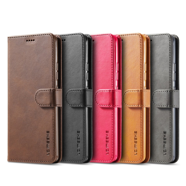LC.IMEEKE Calf Texture Horizontal Flip Leather Case with Holder & Card Slots & Wallet