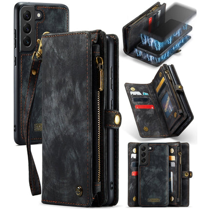 CaseMe Detachable Multifunctional Horizontal Flip Leather Case, with Card Slot & Holder & Zipper Wallet & Photo Frame, For Samsung Galaxy S21+ 5G, For Samsung Galaxy S21 5G, For Samsung Galaxy S21 Ultra 5G