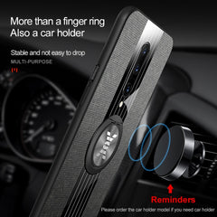 XINLI Stitching Cloth Textue Shockproof TPU Protective Case with Ring Holder, For OnePlus 6, For OnePlus 6T, For OnePlus 7 Pro, For Meizu Note 8, For Meizu Note 9