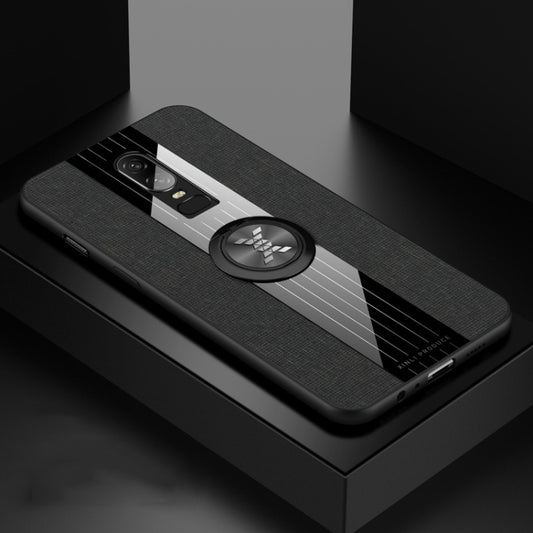 XINLI Stitching Cloth Textue Shockproof TPU Protective Case with Ring Holder, For OnePlus 6, For OnePlus 6T, For OnePlus 7 Pro, For Meizu Note 8