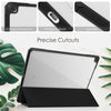 Transparent Acrylic + TPU Back Cover Horizontal Flip Leather Case with 3-folding Holder & Pen Holder & Sleep / Wake-up Function, For iPad 10.2 2021 / 2020 / 2019