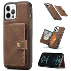 JEEHOOD Retro Magnetic Detachable Leather Case with Wallet & Card Slot & Holder, For iPhone 12 mini, For iPhone 12 / 12 Pro, For iPhone 12 Pro Max