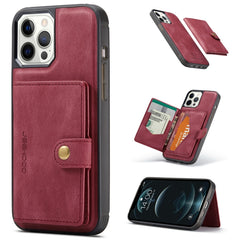 JEEHOOD Retro Magnetic Detachable Leather Case with Wallet & Card Slot & Holder, For iPhone 12 mini, For iPhone 12 / 12 Pro, For iPhone 12 Pro Max