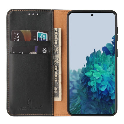 Fierre Shann PU Genuine Leather Texture Horizontal Flip Leather Case with Holder & Card Slots & Wallet, For Samsung Galaxy S21 5G, For Samsung Galaxy S21+ 5G, For Samsung Galaxy S21 Ultra 5G