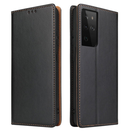 Fierre Shann PU Genuine Leather Texture Horizontal Flip Leather Case with Holder & Card Slots & Wallet, For Samsung Galaxy S21 5G, For Samsung Galaxy S21+ 5G, For Samsung Galaxy S21 Ultra 5G
