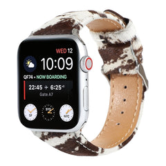 Horsehair Fluffy Leopard Print Leather Watch Strap, For Apple Watch Ultra 49mm / Series 8&7 45mm / SE 2&6&SE&5&4 44mm / 3&2&1 42mm, For Apple Watch Series 8&7 41mm / SE 2&6&SE&5&4 40mm / 3&2&1 38mm