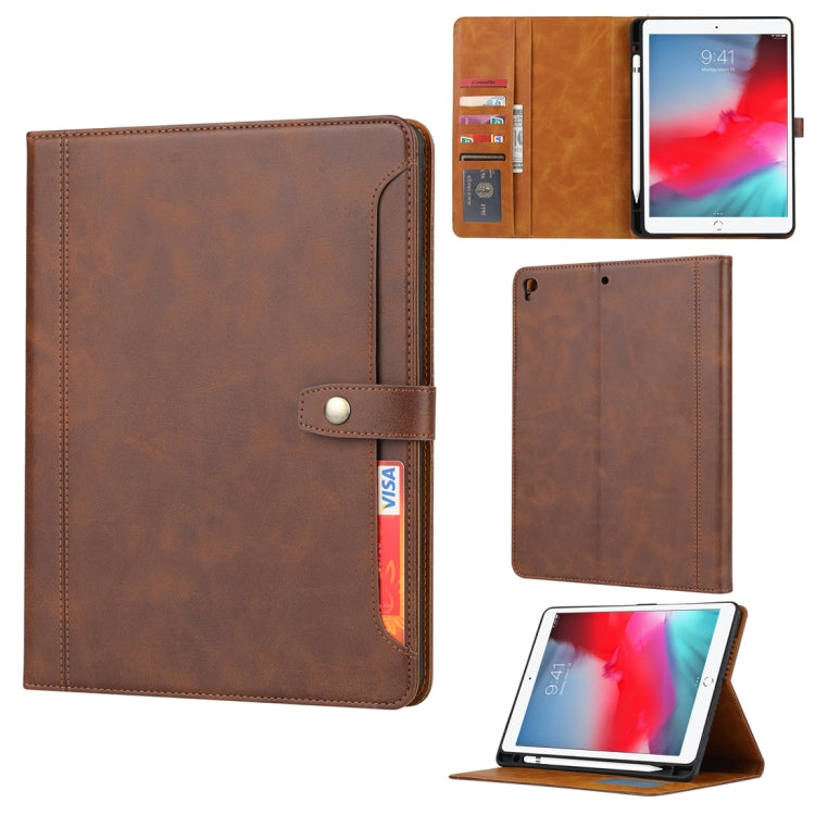 Calf Texture Double Fold Clasp Horizontal Flip Leather Case with Photo Frame & Holder & Card Slots & Wallet, For iPad 10.2, For iPad Pro 10.5, For iPad 9.7 (2018/2017) / Air 2, For iPad mini 5 / mini 4 / mini 3, For iPad Pro 11 inch (2020)