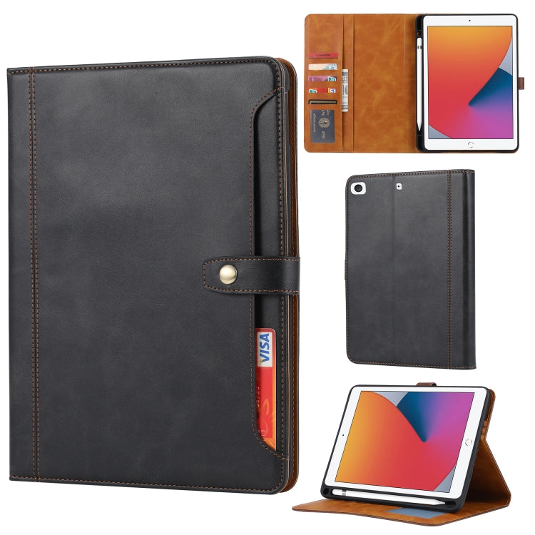 Calf Texture Double Fold Clasp Horizontal Flip Leather Case with Photo Frame & Holder & Card Slots & Wallet, For iPad 10.2, For iPad Pro 10.5, For iPad 9.7 (2018/2017) / Air 2, For iPad mini 5 / mini 4 / mini 3, For iPad Pro 11 inch (2020)