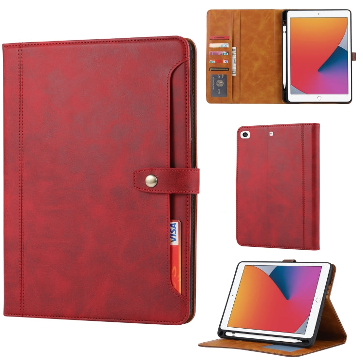 Calf Texture Double Fold Clasp Horizontal Flip Leather Case with Photo Frame & Holder & Card Slots & Wallet, For iPad 10.2, For iPad Pro 10.5, For iPad 9.7 (2018/2017) / Air 2, For iPad mini 5 / mini 4 / mini 3, For iPad Pro 11 inch (2020)