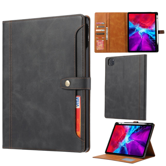 Calf Texture Double Fold Clasp Horizontal Flip Leather Case with Photo Frame & Holder & Card Slots & Wallet, For iPad 10.2, For iPad Pro 10.5, For iPad 9.7 (2018/2017) / Air 2, For iPad mini 5 / mini 4 / mini 3, For iPad Pro 11 inch (2020)             ...
