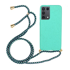 Wheat Straw Material + TPU Protective Case with Lanyard, For Samsung Galaxy S21 5G, For Samsung Galaxy S21+ 5G, For Samsung Galaxy S21 Ultra 5G, For Samsung Galaxy S20 FE