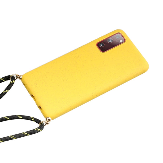 Wheat Straw Material + TPU Protective Case with Lanyard, For Samsung Galaxy S20 FE, For Samsung Galaxy A21s