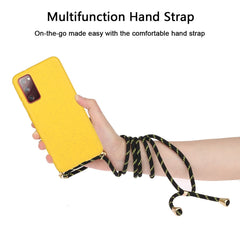Wheat Straw Material + TPU Protective Case with Lanyard, For Samsung Galaxy S20 FE, For Samsung Galaxy A21s