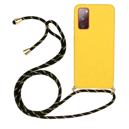 Wheat Straw Material + TPU Protective Case with Lanyard, For Samsung Galaxy S20 FE, For Samsung Galaxy A21s