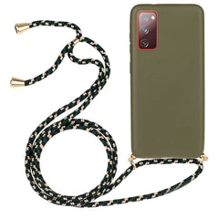 Wheat Straw Material + TPU Protective Case with Lanyard, For Samsung Galaxy S20 FE, For Samsung Galaxy A21s