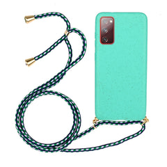Wheat Straw Material + TPU Protective Case with Lanyard, For Samsung Galaxy S20 FE, For Samsung Galaxy A21s