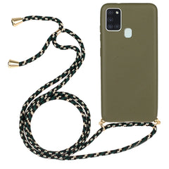 Wheat Straw Material + TPU Protective Case with Lanyard, For Samsung Galaxy S20 FE, For Samsung Galaxy A21s