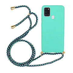 Wheat Straw Material + TPU Protective Case with Lanyard, For Samsung Galaxy S20 FE, For Samsung Galaxy A21s