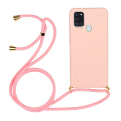 Wheat Straw Material + TPU Protective Case with Lanyard, For Samsung Galaxy S20 FE, For Samsung Galaxy A21s