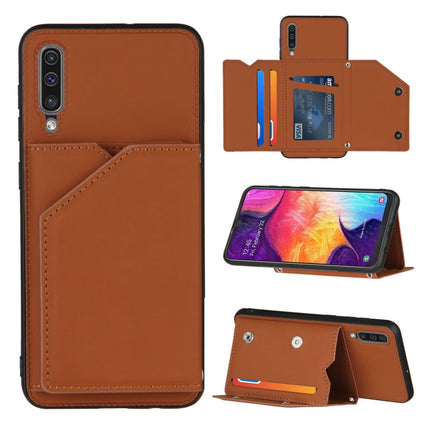 Skin Feel PU + TPU + PC Back Cover Shockproof Case with Card Slots & Holder & Photo Frame, For OPPO Realme 7, For Samsung Galaxy A50 & A30s & A50s, For OPPO Realme C11, For Samsung Galaxy A70 & A70s