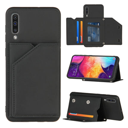 Skin Feel PU + TPU + PC Back Cover Shockproof Case with Card Slots & Holder & Photo Frame, For OPPO Realme 7, For Samsung Galaxy A50 & A30s & A50s, For OPPO Realme C11, For Samsung Galaxy A70 & A70s, For OPPO Realme C15
