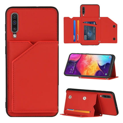 Skin Feel PU + TPU + PC Back Cover Shockproof Case with Card Slots & Holder & Photo Frame, For OPPO Realme 7, For Samsung Galaxy A50 & A30s & A50s, For OPPO Realme C11, For Samsung Galaxy A70 & A70s, For OPPO Realme C15