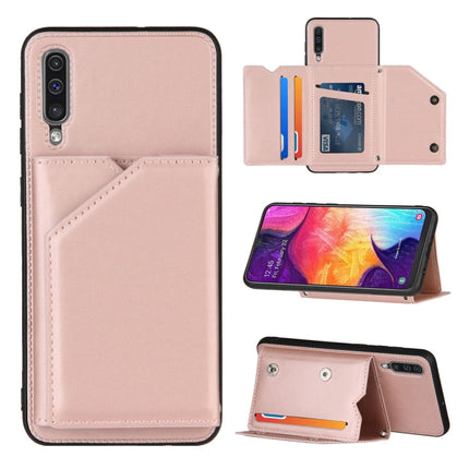 Skin Feel PU + TPU + PC Back Cover Shockproof Case with Card Slots & Holder & Photo Frame, For OPPO Realme 7, For Samsung Galaxy A50 & A30s & A50s, For OPPO Realme C11, For Samsung Galaxy A70 & A70s