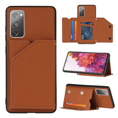 Skin Feel PU + TPU + PC Back Cover Shockproof Case with Card Slots & Holder & Photo Frame, For OPPO Realme C15, For Samsung Galaxy M60s & A81, For Huawei P40 Lite & Nova 6 SE, For Samsung Galaxy S20 FE