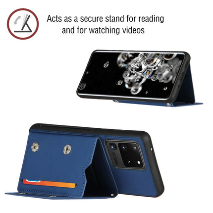 Skin Feel PU + TPU + PC Back Cover Shockproof Case with Card Slots & Holder & Photo Frame, For Samsung Galaxy S20 Ultra