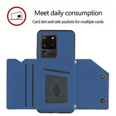 Skin Feel PU + TPU + PC Back Cover Shockproof Case with Card Slots & Holder & Photo Frame, For Samsung Galaxy S20 Ultra