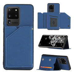 Skin Feel PU + TPU + PC Back Cover Shockproof Case with Card Slots & Holder & Photo Frame, For Samsung Galaxy S20 Ultra