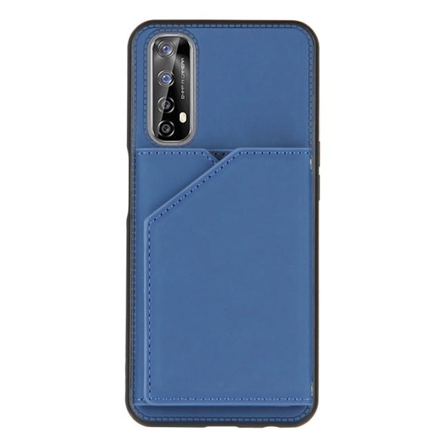 Skin Feel PU + TPU + PC Back Cover Shockproof Case with Card Slots & Holder & Photo Frame, For OPPO Realme 7, For Samsung Galaxy A50 & A30s & A50s, For OPPO Realme C11, For Samsung Galaxy A70 & A70s, For OPPO Realme C15