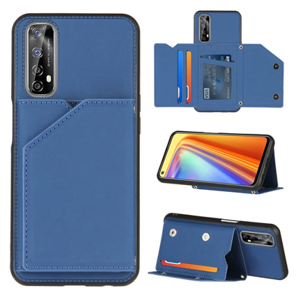 Skin Feel PU + TPU + PC Back Cover Shockproof Case with Card Slots & Holder & Photo Frame, For OPPO Realme 7, For Samsung Galaxy A50 & A30s & A50s, For OPPO Realme C11, For Samsung Galaxy A70 & A70s, For OPPO Realme C15