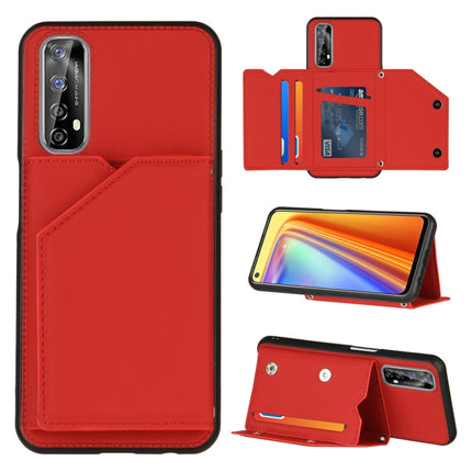 Skin Feel PU + TPU + PC Back Cover Shockproof Case with Card Slots & Holder & Photo Frame, For OPPO Realme 7, For Samsung Galaxy A50 & A30s & A50s, For OPPO Realme C11, For Samsung Galaxy A70 & A70s, For OPPO Realme C15